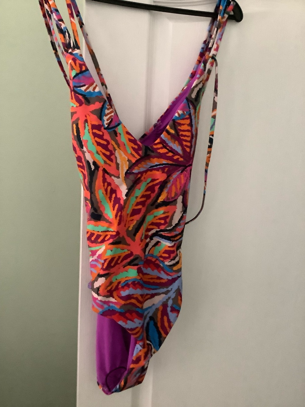 BCBG Multicolor Abstract Print swimsuit